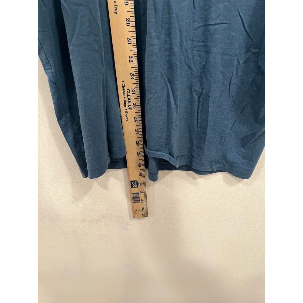 Banana Republic T-Shirt Men's XL Blue V-Neck Graphic Tee Cotton Short Sleeve